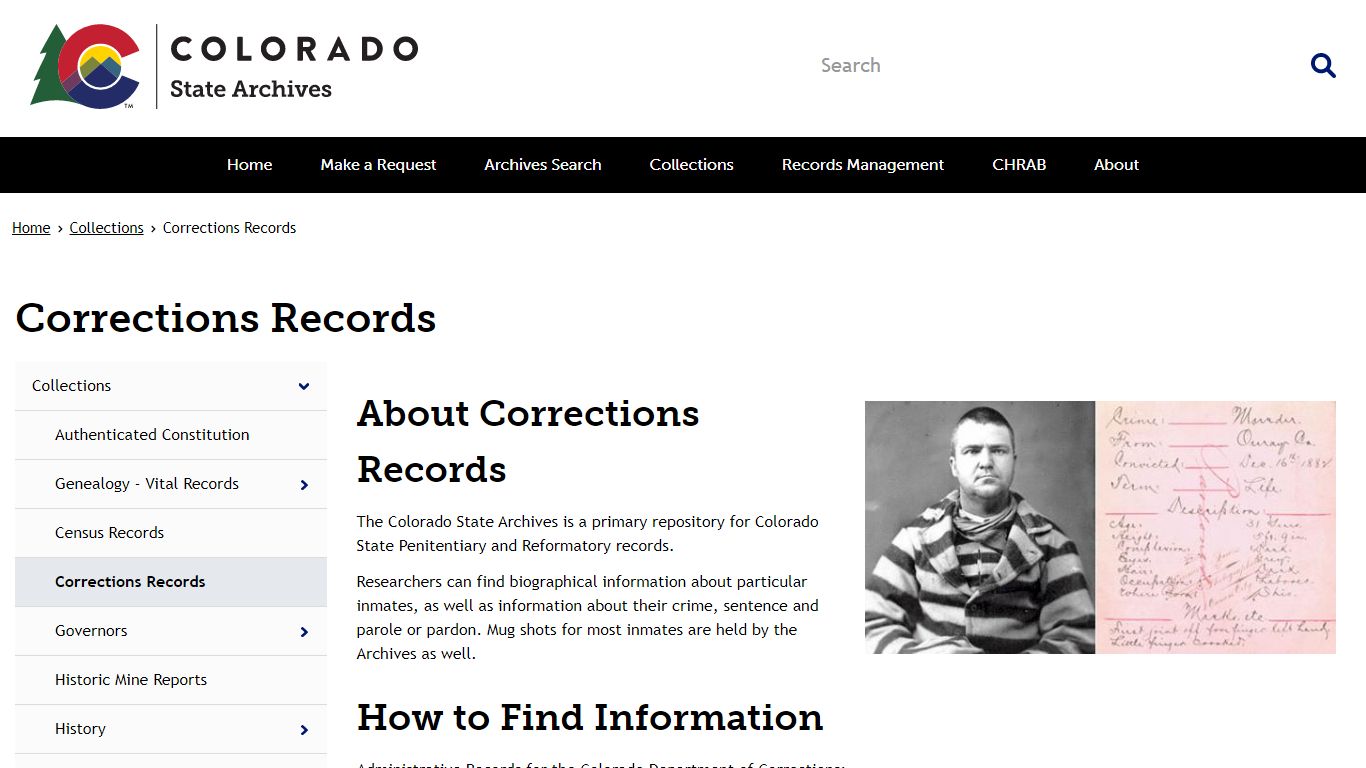 Corrections Records | Archives